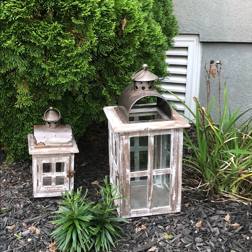 Pair of Rustic Lantern
